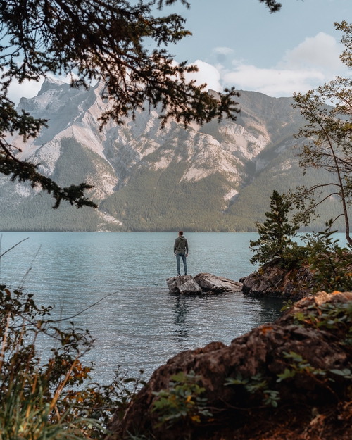 Steve standing on a rock